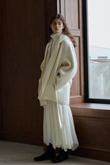 One-Hand Reversible Hooded Long Coat