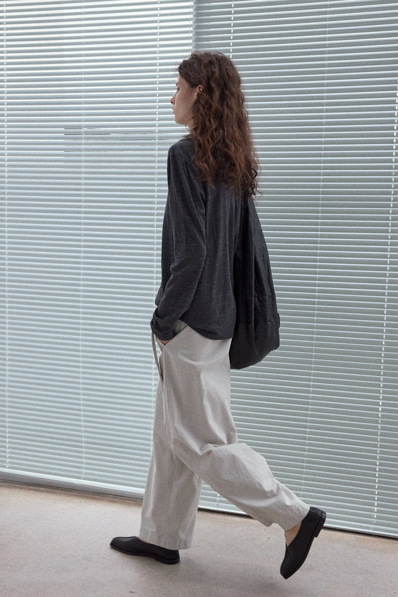 Relaxed Scimitar Wide-Leg Pants