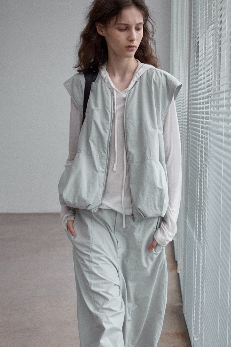 Pleated Flower-Bud Vest