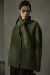 Rabbit Ear Scarf Reversible Jacket