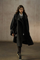 Retro Reversible Stand-Up Collar Hand-Sewn Coat