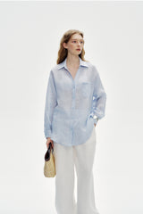 Slouchy Embroidered Pocket Shirt