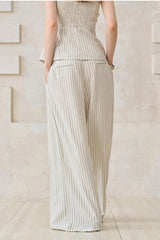 Wide-Leg Stripe Pants