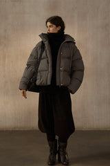 Cocoon Hooded Short Down Jacket