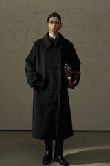 Classic Long Lapel Double-Breasted Coat