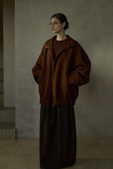 Stand-Up Collar Loose-Silhouette Reversible Jacket