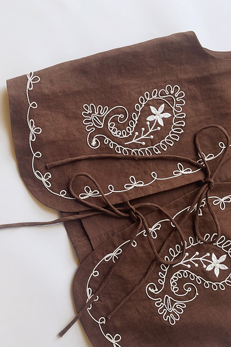 Three-Dimensional Embroidery V-Neck Vest Top