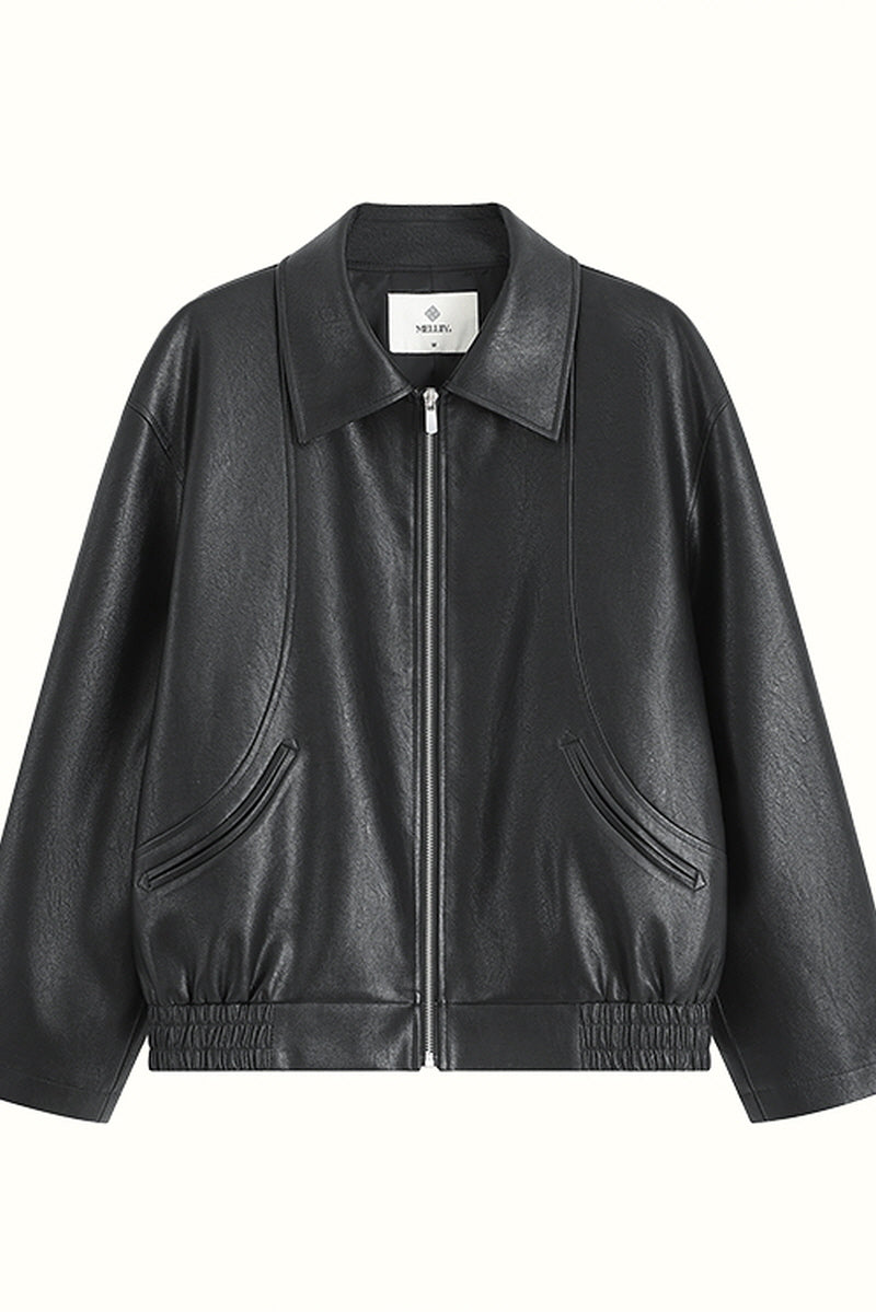 Retro Modern Loose Leather Jacket