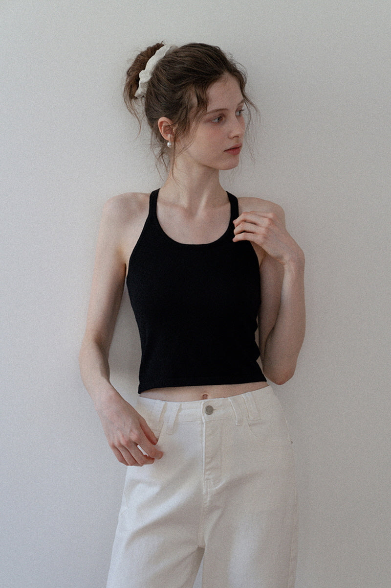 Lace-Up V-Neck Two-Piece Knit Top