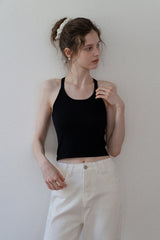 Lace-Up V-Neck Two-Piece Knit Top