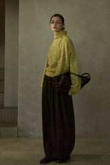 V-Neck Colorful Oil Painting Cardigan
