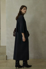 Streamer Mid-Sleeve Knit Dress