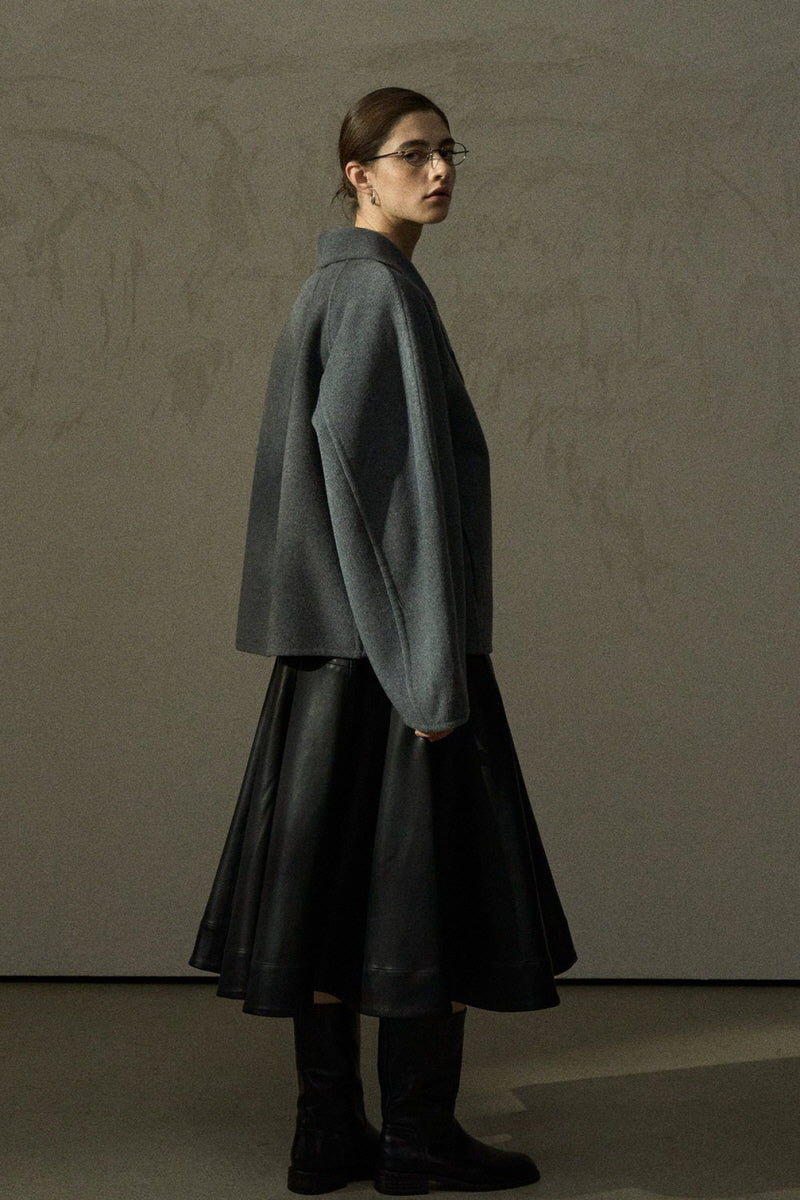 Reversible Cropped Duffle Coat