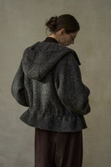 Reversible Hooded Open-Placket Jacket