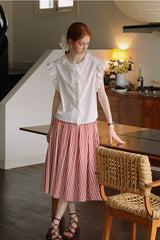 Fungus Edge High Waist A-Line Skirt