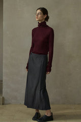 Layered Overlap Long Skirt