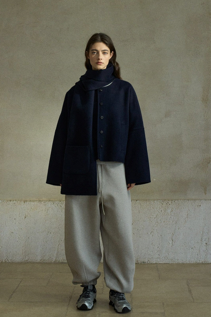 Crew Neck Short Jacket