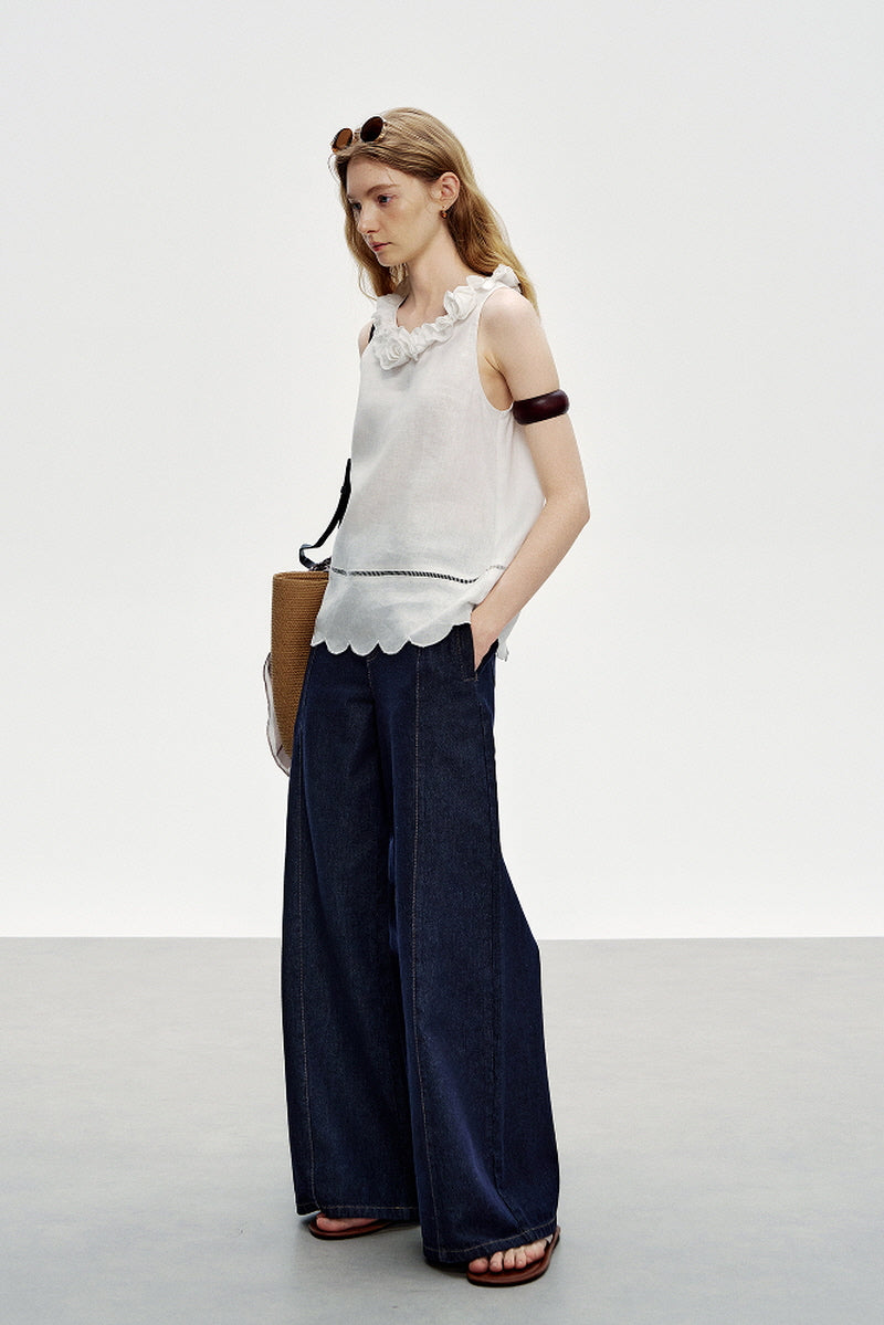 Three-Dimensional Petal Vest Top