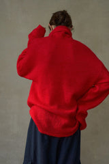 Contrast Turtleneck Sweater