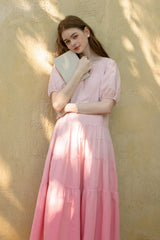 Lazy Gradient Pink Cake Dress