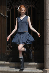 Bow Tie V-Neck Sleeveless Top