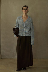 V-Neck Colorful Oil Painting Cardigan