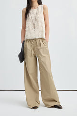 Three-Dimensional Hollow Embroidery Sleeveless Top