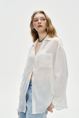 Slouchy Embroidered Pocket Shirt