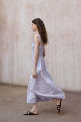 Shirred Strap Maxi Dress