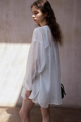 Lace-Up Shredded Cardigan
