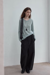 Sweet Rain Knitted Long Sleeve T-Shirt