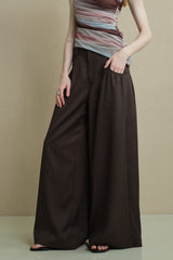 Pleated Wide-Leg Slacks
