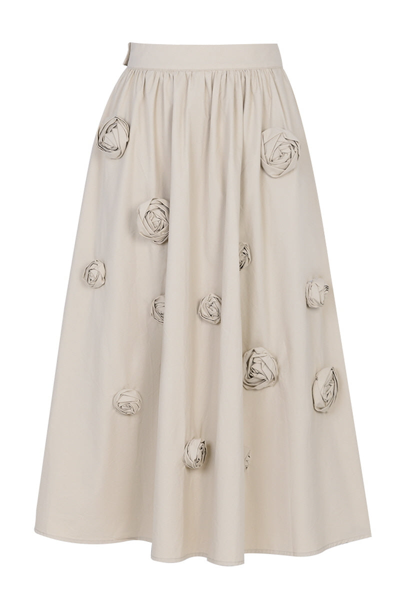 Three-Dimensional A-Line Long Skirt