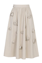 Three-Dimensional A-Line Long Skirt