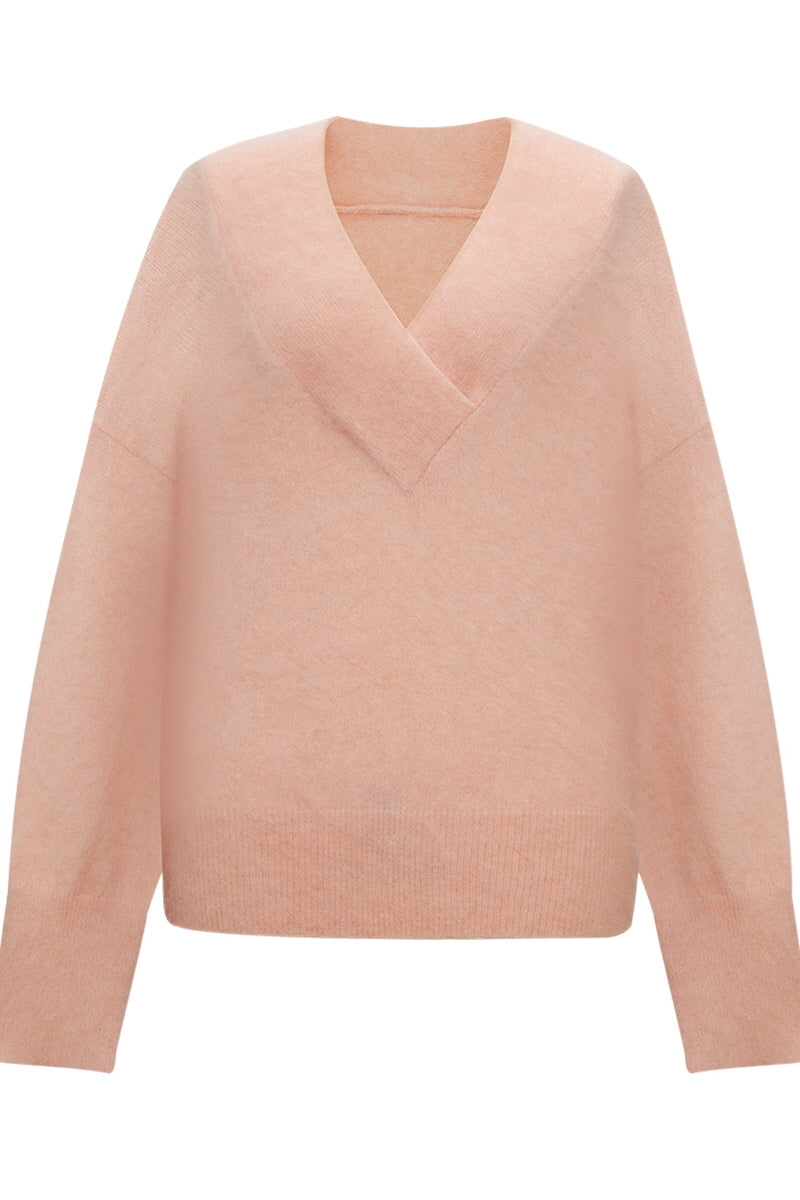 V-Neck Loose Fit Knit Top