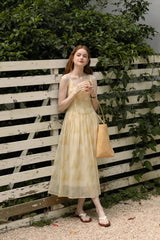 Square Neck High Waist Slim Slip Dress