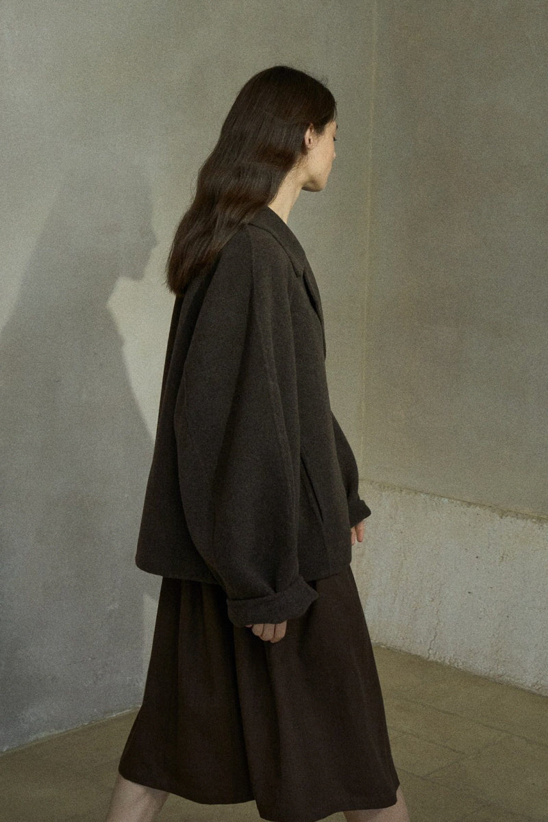 Cropped Reversible Lapel Jacket