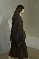 Cropped Reversible Lapel Jacket