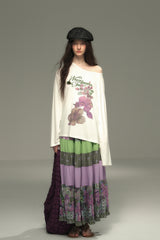 Asymmetrical Neckline Long Sleeve T-Shirt