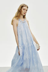 Beaded Halterneck Sleeveless Dress