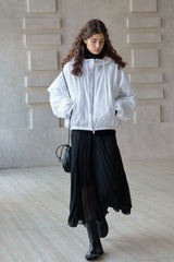 Simple Silhouette Hooded Jacket