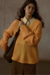 Spray-Painted V-Neck Pullover