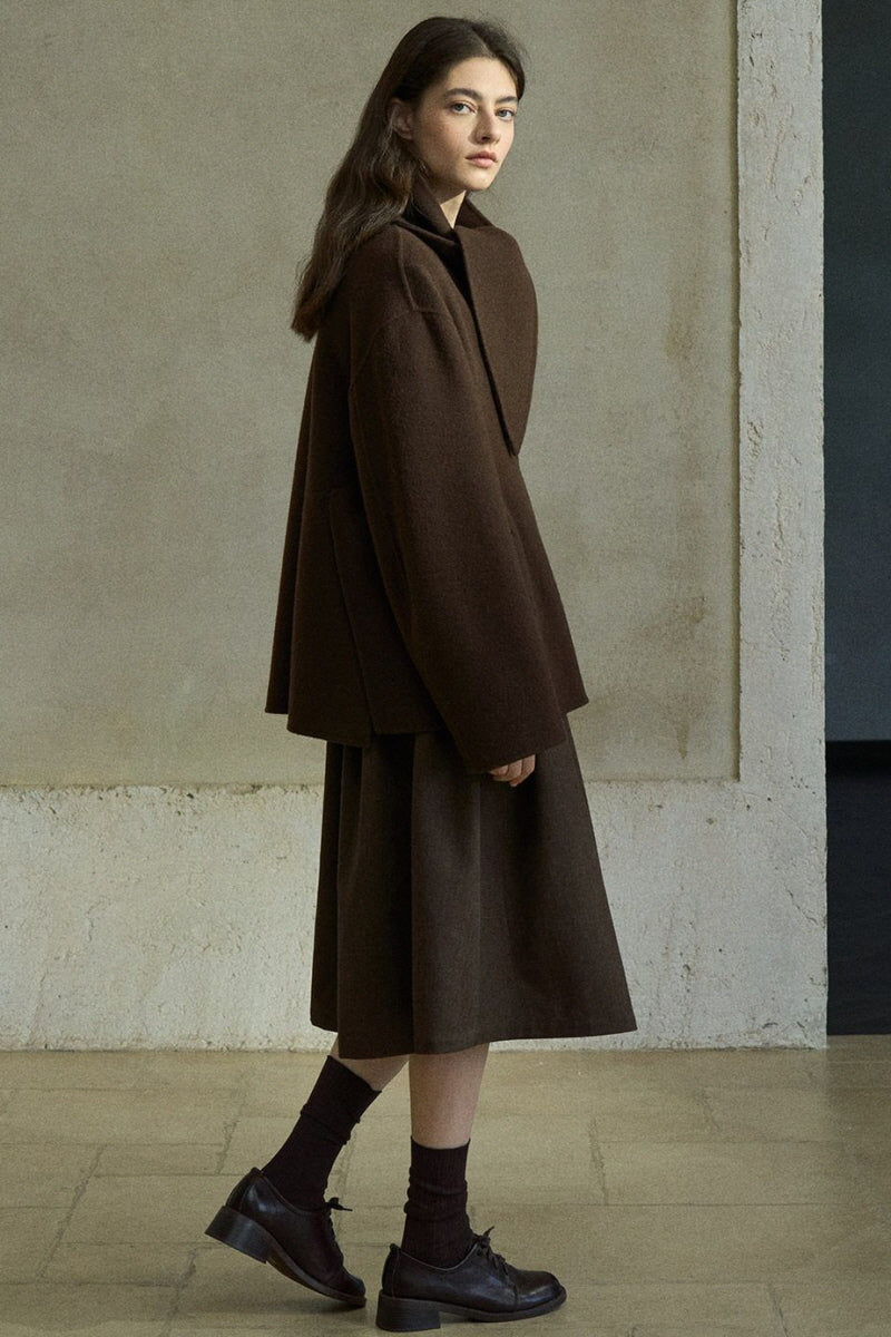 Rabbit Ear Scarf Reversible Jacket