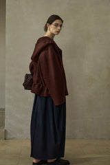 Reversible Hooded Open-Placket Jacket