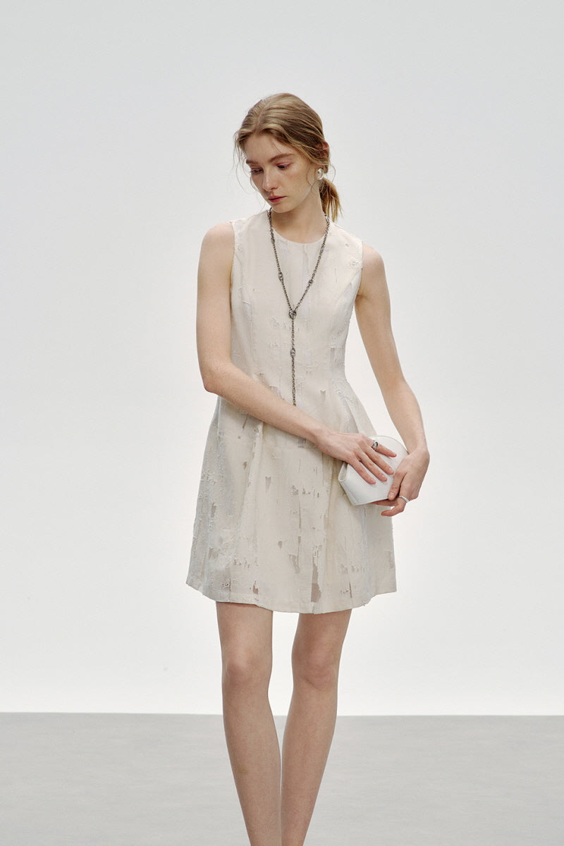 Round Neck Sleeveless Vest Dress