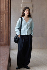 Wide-Leg Banana Pants