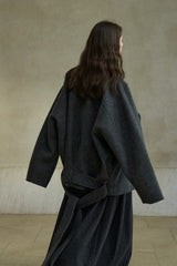 Large Lapel Double-Breasted Reversible Jacket