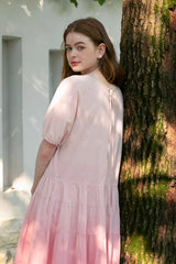 Lazy Gradient Pink Cake Dress