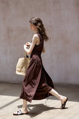 Layered-Look Knit Vest Dress