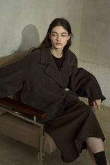 Cropped Reversible Lapel Jacket